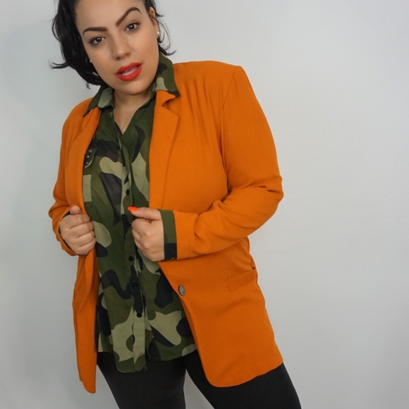 Vintage pumpkin spice blazer - Picture 1 of 3